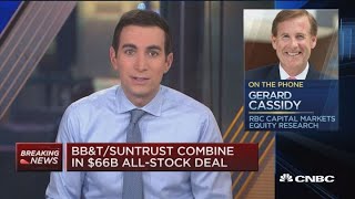 Anticipate more regional bank mergers like BBampT Suntrust Bank analyst [upl. by Ahiel]