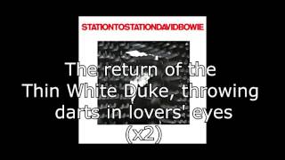 Station to Station  David Bowie  Lyrics [upl. by Ellesij]