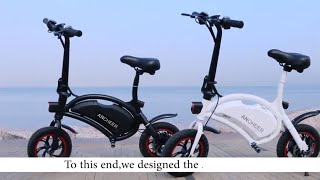 ANCHEER Folding Electric BicycleEBikeScooter 350W Ebike with 12 Mile Range APP Speed Setting [upl. by Dric42]