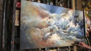 painting TURMOIL Modern contemporary art Mix Lang How to DEMO [upl. by Nnaycart]