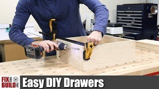 Easy DIY Drawers with Pocket Screws  How to Make [upl. by Aker69]