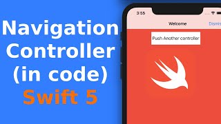 Swift 5 Navigation Controller Programmatically in code Xcode 11 2020  iOS Development [upl. by Evette773]