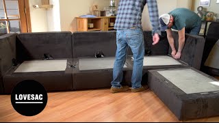 Lovesac Modular Furniture Assembly Tips Tricks amp REVIEW [upl. by Undry]