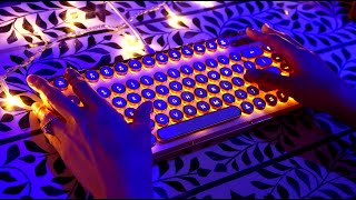 ASMR  LED Keyboard Clicking Typing Touching amp Brushing  Soft Speaking Ramble [upl. by Oludoet]