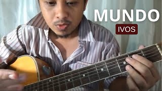 MUNDO Guitar tutorial  chords easy acoustic [upl. by Jannelle]