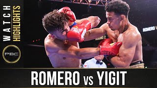 Romero vs Yigit HIGHLIGHTS July 17 2021  PBC on SHOWTIME [upl. by Nevin]