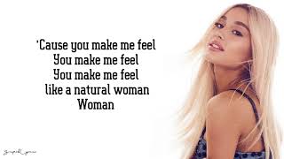 Ariana Grande  Natural Woman LyricsAretha Franklin Tribute [upl. by Pega]