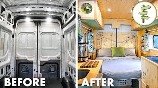 FULL DIY VAN BUILD from Start to Finish  Our Epic Van Life Conversion [upl. by Aicelf]