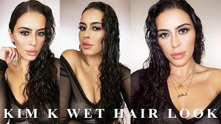 KIM K WET HAIR LOOK TUTORIAL  NAGAM [upl. by Dibri505]