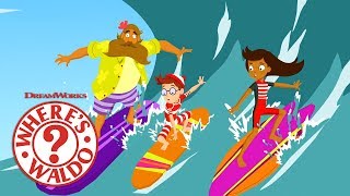 Waldo Goes Surfing in Tahiti  WHERES WALDO  Universal Kids [upl. by Dareen]