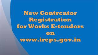 New Contractor Registration on IREPS for Works eTenders Latest Video [upl. by Haiacim]