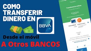 Como hacer una transferencia bancaria BBVA móvil [upl. by Werdma]