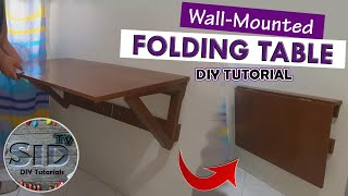 DIY WallMounted FOLDING TABLE  Project  0001  SID TV DIY TUTORIALS [upl. by Yrennalf]