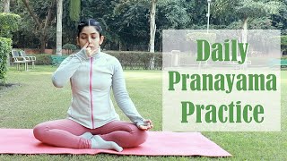 15 Mins Pranayama Practice  5 Deep Breathing Exercises you should do Daily [upl. by Carlstrom]