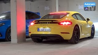 Porsche 718 Cayman S 350hp  pure SOUND 60FPS [upl. by Oek]