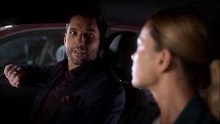 Lucifer 4x06 Chloe and Lucifer Car Scene [upl. by Odrude]