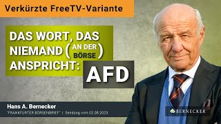 Hans A Bernecker  Das Wort das an der Börse niemand anspricht AFD [upl. by Zealand774]