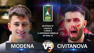 Modena vs Civitanova  Italian Volleyball SuperLega 20232024 [upl. by Yetac]