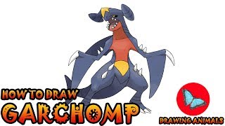 How To Draw Garchomp Pokemon  Coloring and Drawing For Kids [upl. by Arthur46]