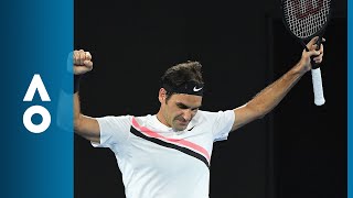 Richard Gasquet v Roger Federer match highlights 3R  Australian Open 2018 [upl. by Ynneh]