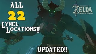 ALL 22 LYNEL LOCATIONS ZELDA BOTW UPDATED w TIMESTAMPS [upl. by Ck]