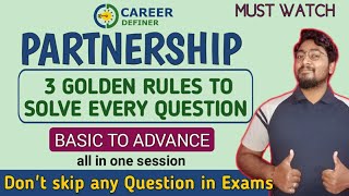 PARTNERSHIP Complete Chapter For Bank Exams  Basic Concepts amp Problems  IBPSSBIRRB 2020 Kaushik [upl. by Ainadi281]