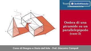 Ombre in Assonometria piramide e parallelepipedo affiancati caso 2 [upl. by Nidia]