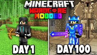 I Survived 100 Days in Modded Hardcore Minecraft Heres What Happened [upl. by Holcman92]