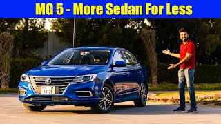 2021 MG 5 Review  A BudgetFriendly Compact Sedan [upl. by Kashden117]