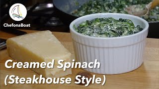 Creamed Spinach Steakhouse Style [upl. by Atoiyanap]