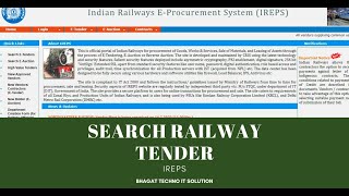 How to Search Railway Tender on IREPS [upl. by Anin227]