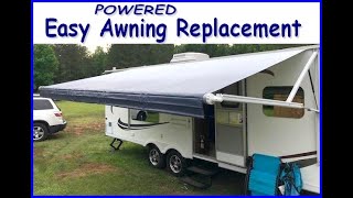 Easy RV Power Awning Fabric Replacement Dometic [upl. by Hgieliak]