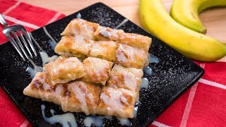 Thai Banana Pancake Recipe Thai Roti โรตีกล้วยหอม  Thai Recipes [upl. by Madi772]