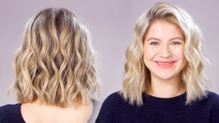 Updated Beachy Waves Short Hair Tutorial [upl. by Eitsim]