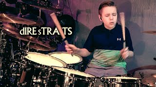 SULTANS OF SWING  DIRE STRAITS  11 year old drummer [upl. by Parris]