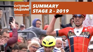 Summary  Stage 2  Critérium du Dauphiné 2019 [upl. by Lyudmila]