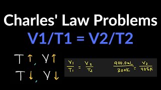 Charles Law Practice Problems amp Examples Explained V1T1  V2T2 [upl. by Durrett]