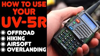 How To Program The Baofeng UV5R For OffRoading Hiking Airsoft Using The Keypad [upl. by English]