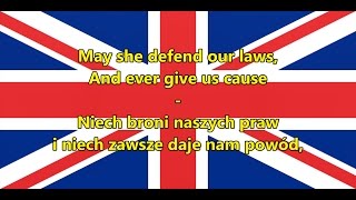 Hymn Wielkiej Brytanii  Anthem of UK ENPL tekst [upl. by Tomasz513]