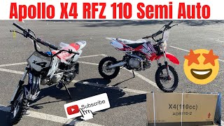 Apollo X4 110 RFZ Dirt Bike Review In Black or Red Graphics [upl. by Lancelot208]