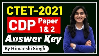 CTET2021  CDP Paper 12 Answer Key Analysis  Lets LEARN [upl. by Rekcut]