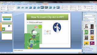 Insert Clip Art In PowerPoint Presentation [upl. by Borries]