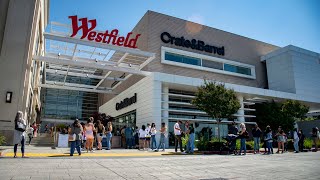 Watch as customers enter Roseville Galleria as the mall reopens to indoor shopping [upl. by Yenhpad107]