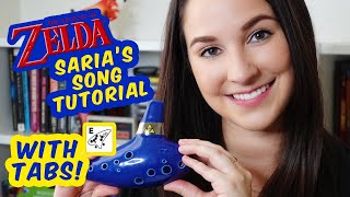 Zelda Sarias Song The Lost Woods Ocarina Tutorial  With Tabs [upl. by Alver]