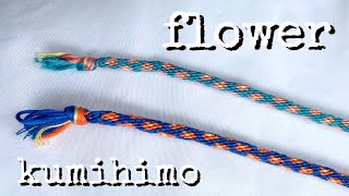 flower kumihimo tutorial  friendship bracelets [upl. by Ainud796]