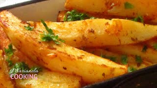 La MEJOR RECETA de PAPAS al HORNO CROCANTES y DELICIOSAS  Marianela COOKING [upl. by Marasco]