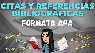 Citas y referencias bibliográficas APA ¿Wikipedia [upl. by Viridissa931]