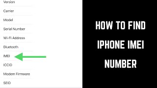 How to Find Apple iPhone or iPad IMEI Number [upl. by Cha]