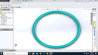 How to make Oring in Solidworks Tutorial for beginners [upl. by Oniger]