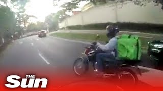 Four motorbike cops vs one Uber Eats rider [upl. by Chance]